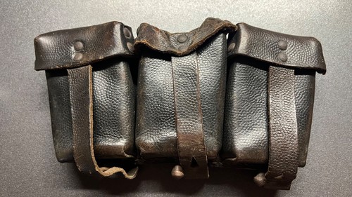 Leder patronen tasche - leder,