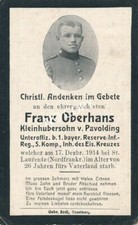 Foto WK1 Sterbebild gefallener