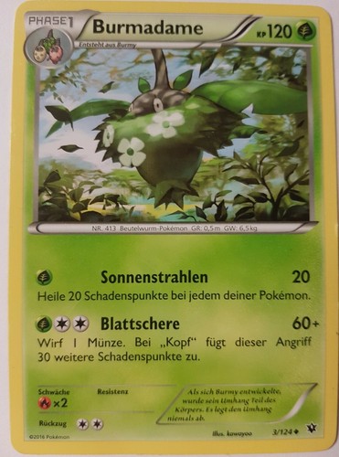 Pokémon sammelkarte burmadame - pokémon,