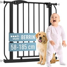 Treppengitter Türschutzgitter Absperrgitter ohne Bohren BERRIN schwarz ib style®