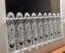 Plauener Spitze Scheibengardine Panneau Bistrogardine Gardinen  hochwertig weiß