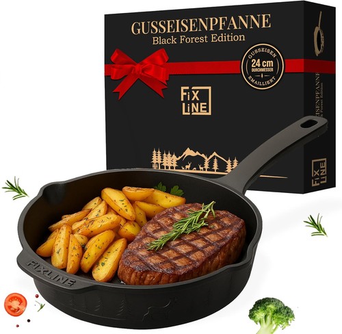 Fixline gusseisenpfanne 24cm - gusseisenpfanne,