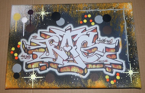 Graffiti bild auf leinwand - graffiti,