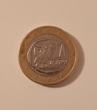 Eine 2002 Ein-Euro-Münze mit