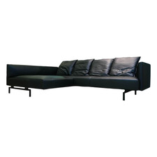 Walter Knoll Sofaecke Muud C21 Leder Ascot Black Schwarz Kufen 