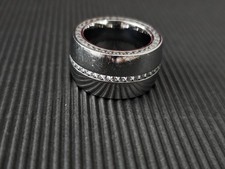 Ring Edelstahl silber Zirkonia