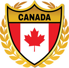 4x Sticker Canada Flag Car