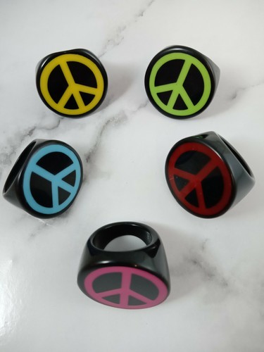 Peace zeichen ring - zeichen, 60er