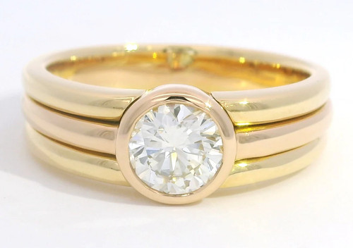 Solitärring 750er gold mit - 750er,