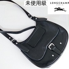 Longchamp Umhängetasche schwarz aus hochwertigem Leder uni Damen Handtasche...