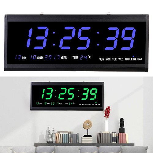 Grün blau wanduhr - grün/blau, digitaluhr