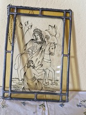 Altes bleiglasbild glasbild - /,