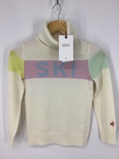 PERFECT MOMENT KINDER SKI SCHILDKRÖTE PULLOVER II SCHNEEWEISS/PASTELL REGENBOGEN UVP £170 IB