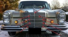 Zierleisten Zierstäbe 9-teilig für den Kühlergrill  für Mercedes  W108 W109  NEU