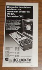 Seltene Werbung SCHNEIDER CPC 464 664 6128 Computer des Jahres 1986