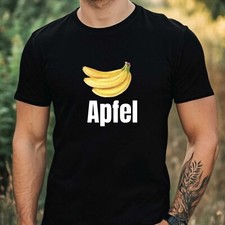 T-Shirt Herren Apfel Banane Witz Motiv Baumwolle Größe XS bis 5XL