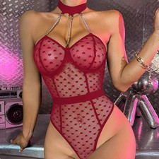 Damen Neckholder Glitzer
