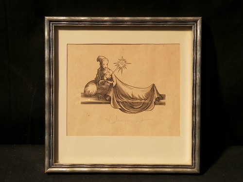 Signierter druck maria - druck, christi