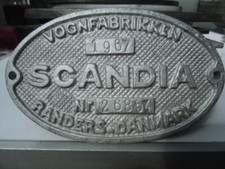 Waggonschild Vognfabrikken Scandia Randers - Danmark
