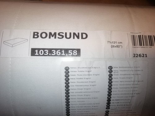 Ikea bomsund matratze 71x131 - matratze,
