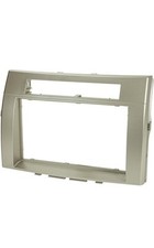 Doppel 2-DIN KFZ Blende Radioblende Toyota Corolla Verso E12 2004 - 2009 silber