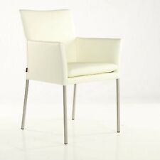 Armlehnstuhl Ledersessel Ricco Rindsleder Weiss | SIX Leder Sessel Leder-Stuhl