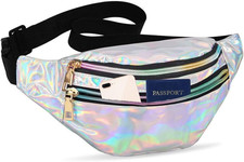 Bauchtasche Silber Metallic