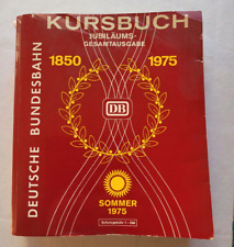 Kursbuch Jubiläums Gesamtausgabe Sommer 1975 mit Beilagen Deutschen Bundesbahn