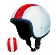 Shopper Helm Weiss Rot Harley Davidson Kawasaki Honda Suzuki Moto Guzzi  S