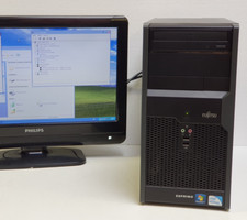 FUJITSU ESPRIMO Windows XP Maschinen PC Computer 4GB 160GB COM Port RS 232