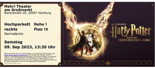 Tickets harry potter musical - harry,
