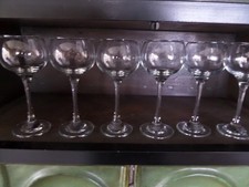 KONVOLUT  -  Stiel Weingläser aus Kristallglas mundgeblasen, 1970ziger Jahre