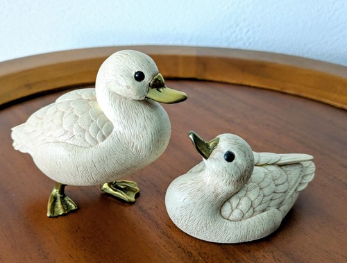 Vintage entenpaar figuren - vintage, entenpaar-figuren