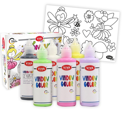 Kids window color set - kids,
