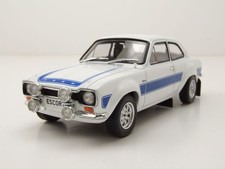 Ford Escort MK I RS 2000 1973 weiß blau Modellauto 1:24 Whitebox