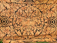 Keltischer Green Man Nordisch Keltisch Tagesdecke ockerbraun Wandbehang NEU