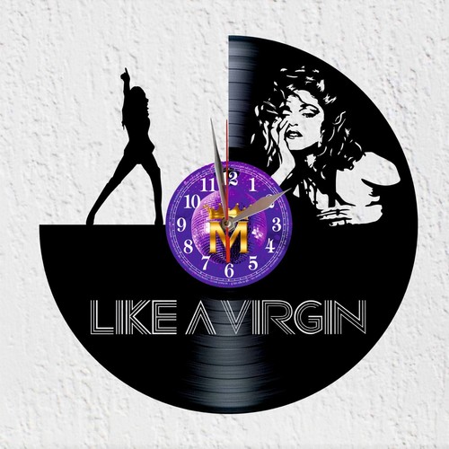 Vinyl schallplatten wanduhr - vinyl,