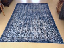 Tagesdecke Überwurf 2,15 x 1,50, Afrika, blau/schwarz/ weiß