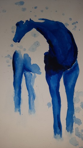 Pferd selbstgemalt - ,