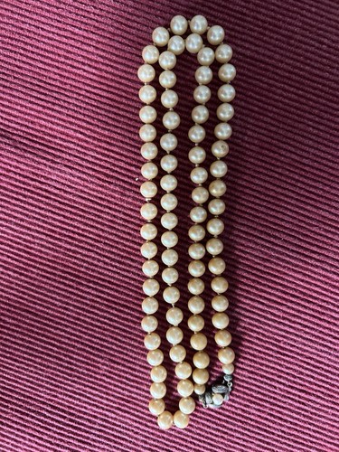 Vintage perlenkette 835 silber - vintage,