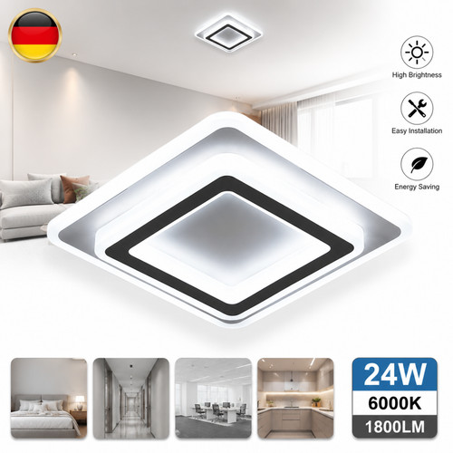 Led deckenleuchte panel eckig - deckenleuchte,