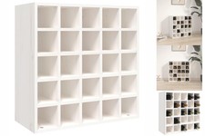 Weinregal Weiß 56x25x56 Cm Massivholz Kiefer Flaschenregal Lagerung Flasc B-Ware
