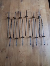 12 Grillspieße, Schaschlikspieße 38 cm lang, Schmiedeeisern