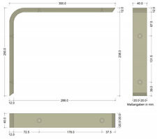 2 Holzkonsole Regalwinkel Holz