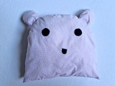 Kuschel  Sofakissen Tier Kissen mit Ohren - für Kinder - rosa - 32 x 30 cm