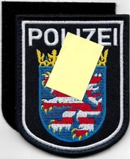 Polizei HESSEN Klett Abzeichen INOFFIZIELLES Patch Polizeiabzeichen WEISSER RAND