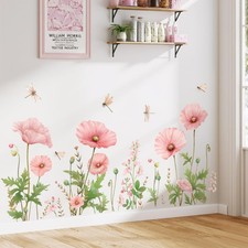 Wandtattoo Mohnblume Aquarell