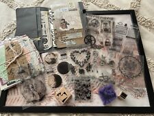 Bastelpaket (4) für Journaling,Scrapbook, Sticker, Ephemera,Papier,Stempel