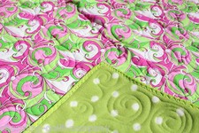 Krabbeldecke pink swirls - krabbeldecke,