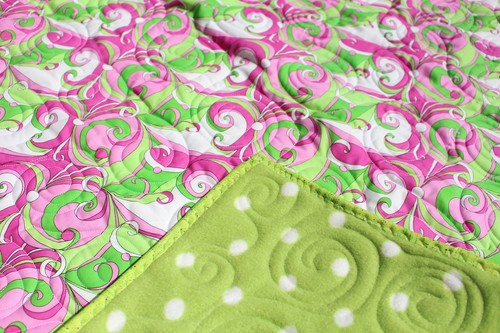 Krabbeldecke pink swirls - krabbeldecke,
